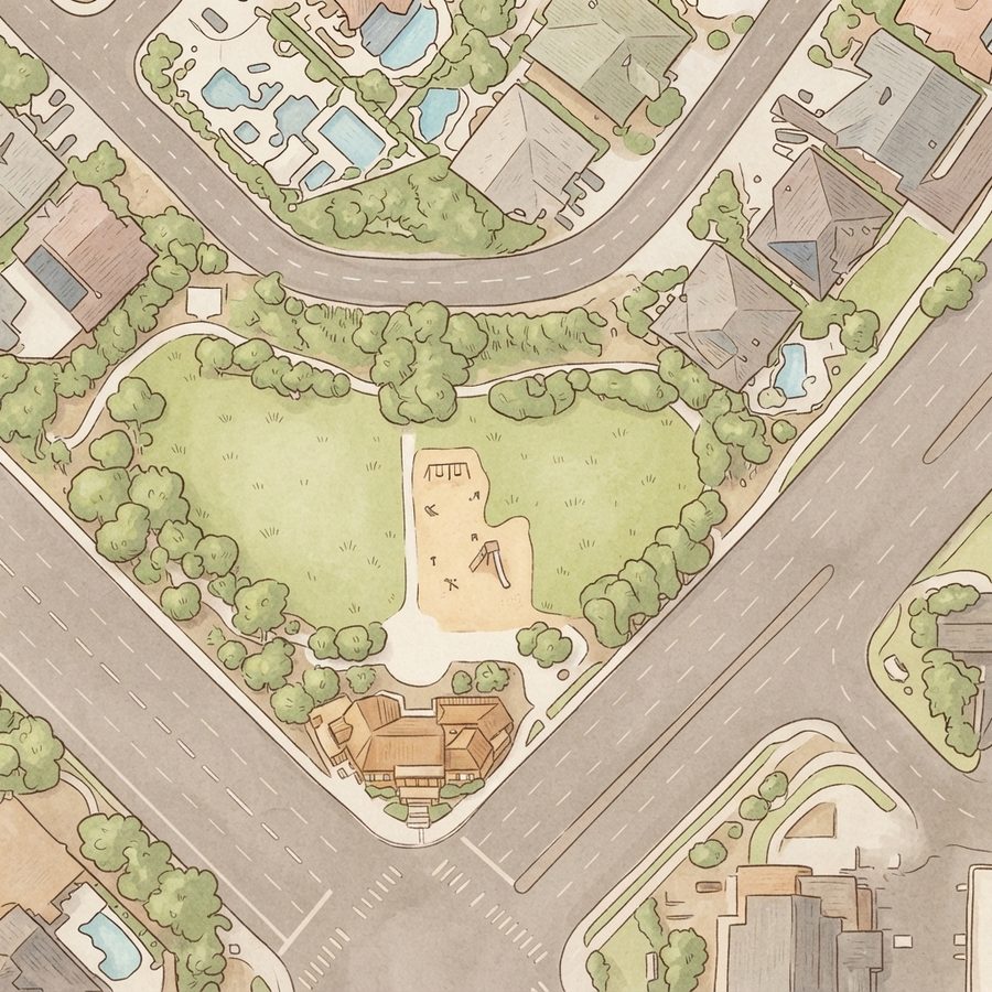 Illustrated map of Jimmy Pettyjohn Jr. Park