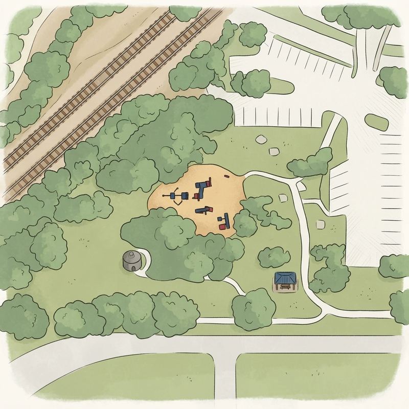 Illustrated map of Jimmy Porter Park