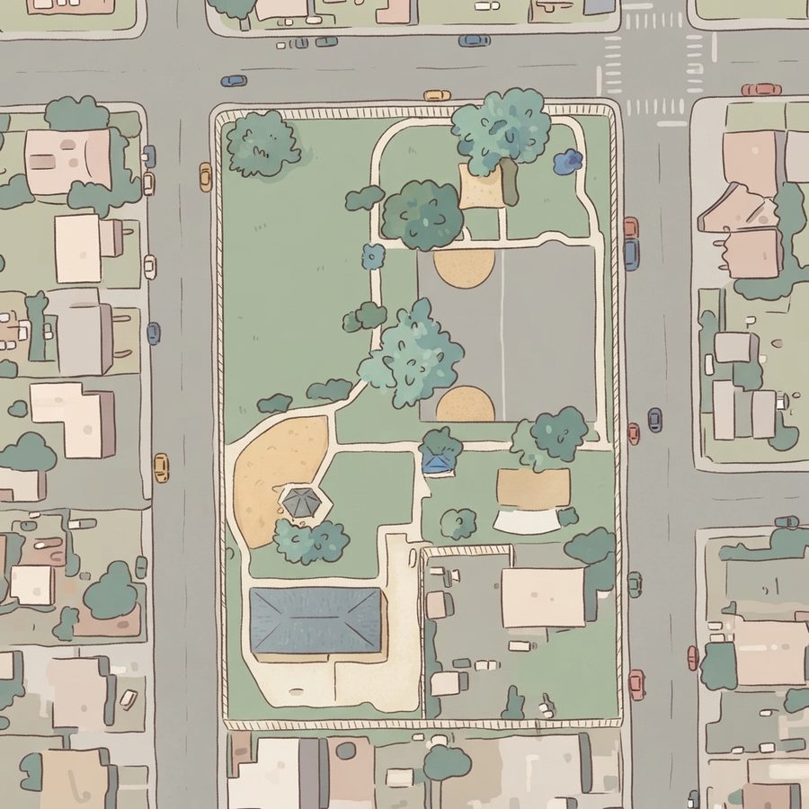 Illustrated map of Joe Kneip Park