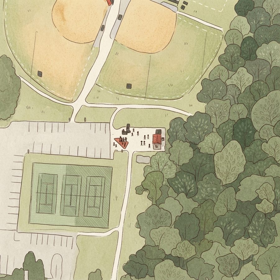 Illustrated map of Joelton Community Club Park