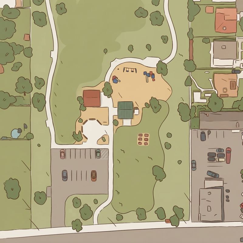 Illustrated map of John F. & Mary P. Long Homestead Park