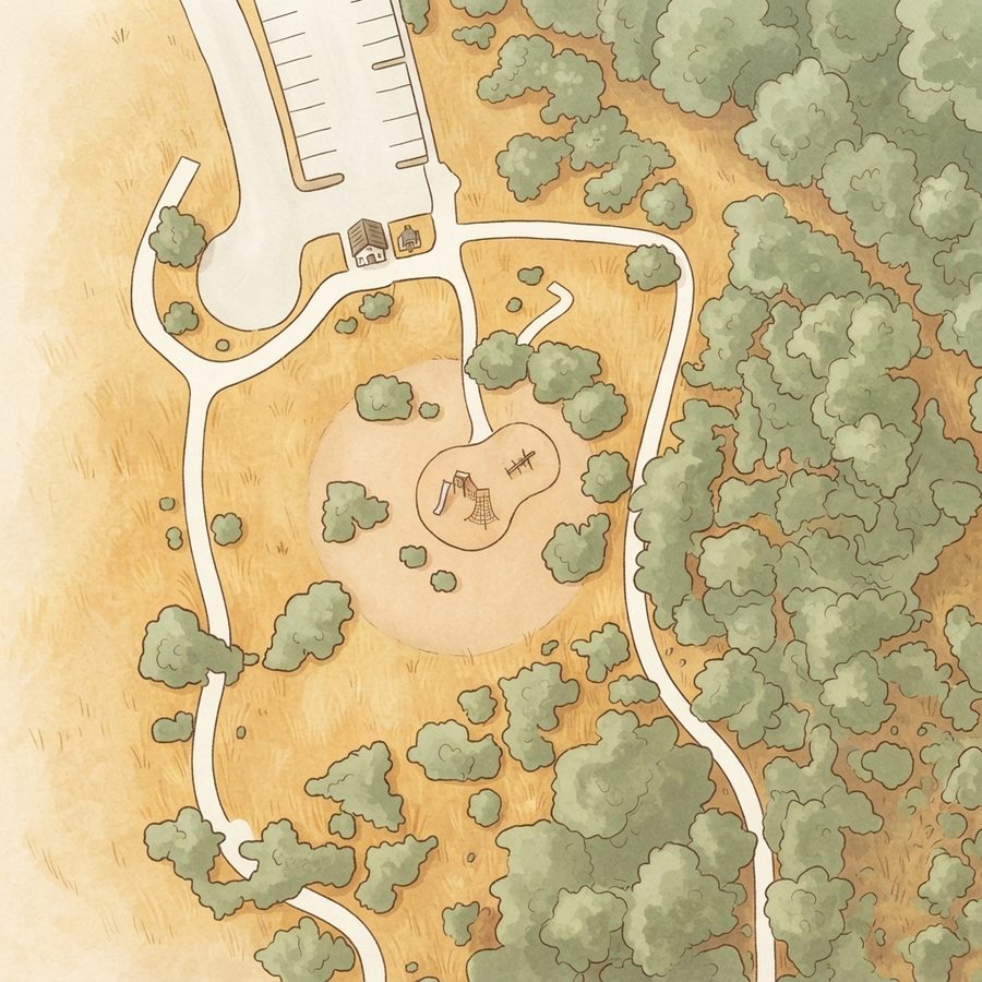 Illustrated map of John James Park