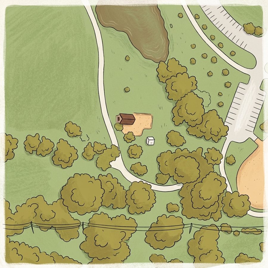 Illustrated map of John Meade Park