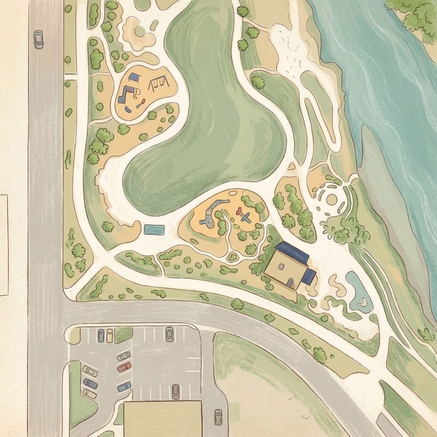 Illustrated map of Johnson-Habitat Park