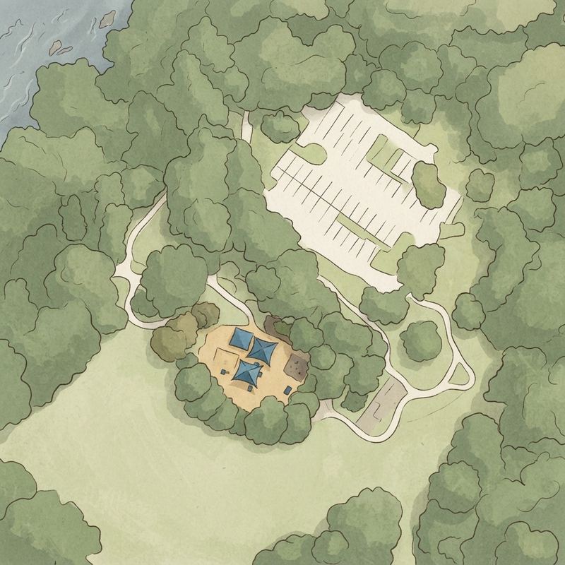 Illustrated map of Jones Bridge Park