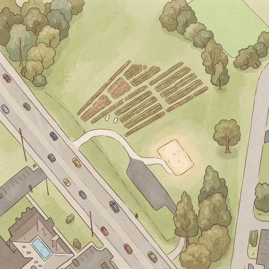 Illustrated map of Jones Family Park