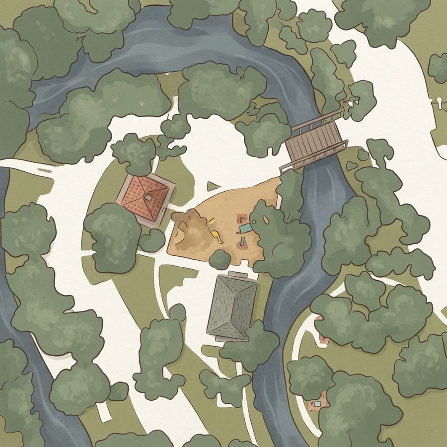 Illustrated map of Joske Pavilion