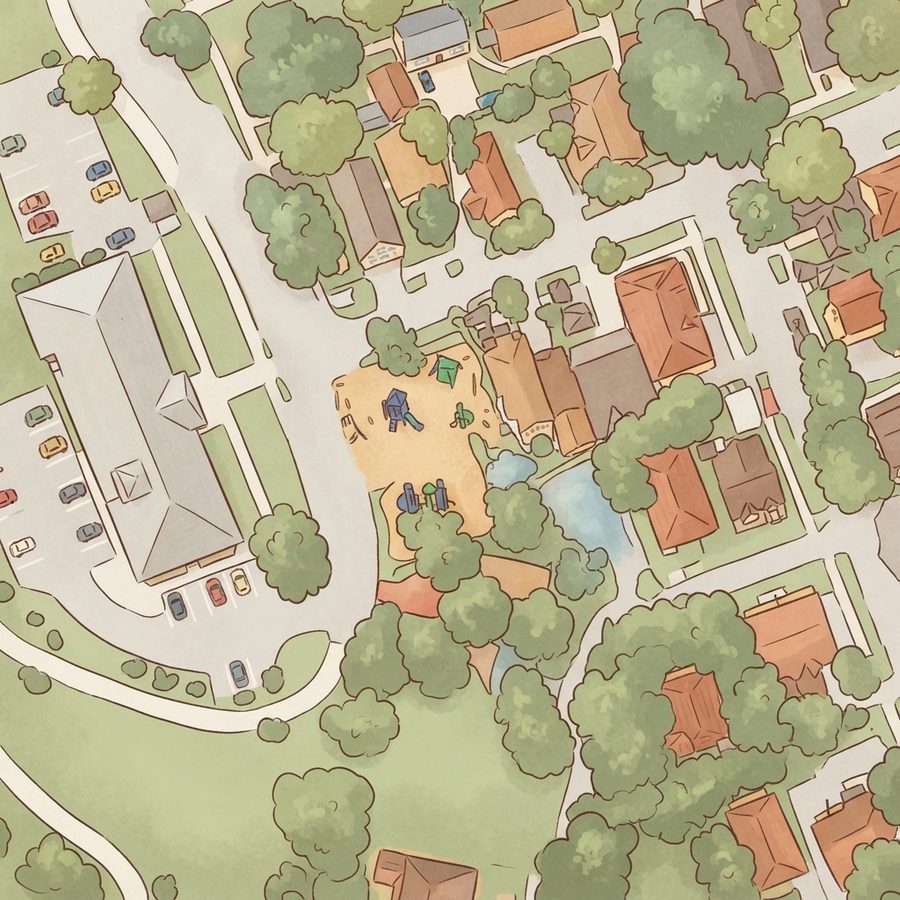 Illustrated map of Josue Flores Memorial Park