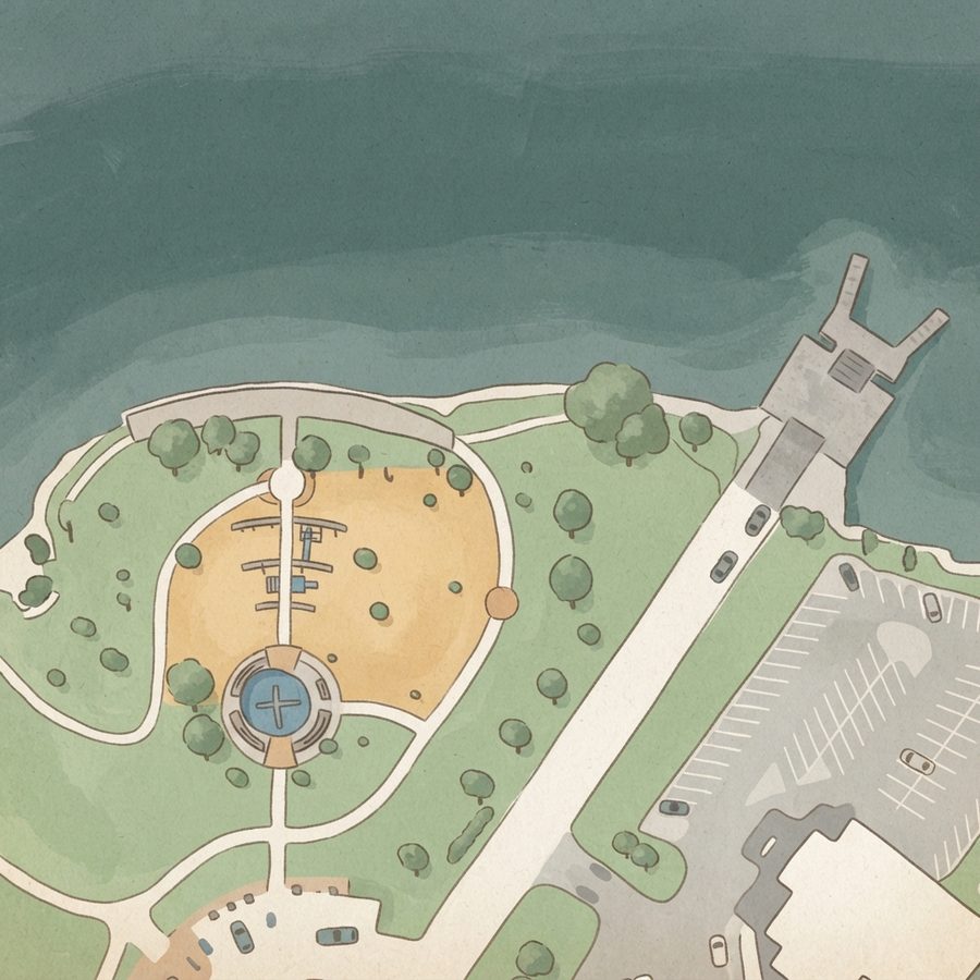 Illustrated map of Juan Seguin Historic Park
