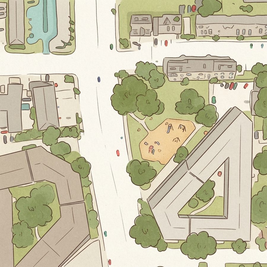 Illustrated map of Judge Roberta Lloyd Park