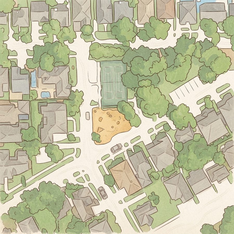 Illustrated map of Judson Park