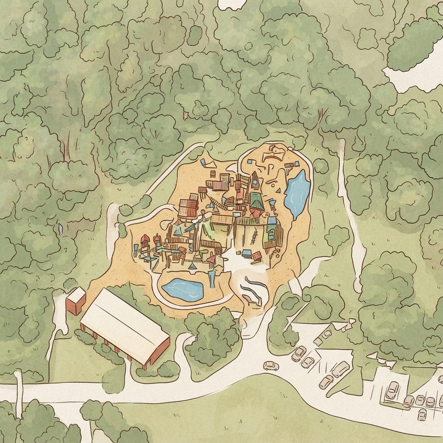 Illustrated map of Jungle Gym