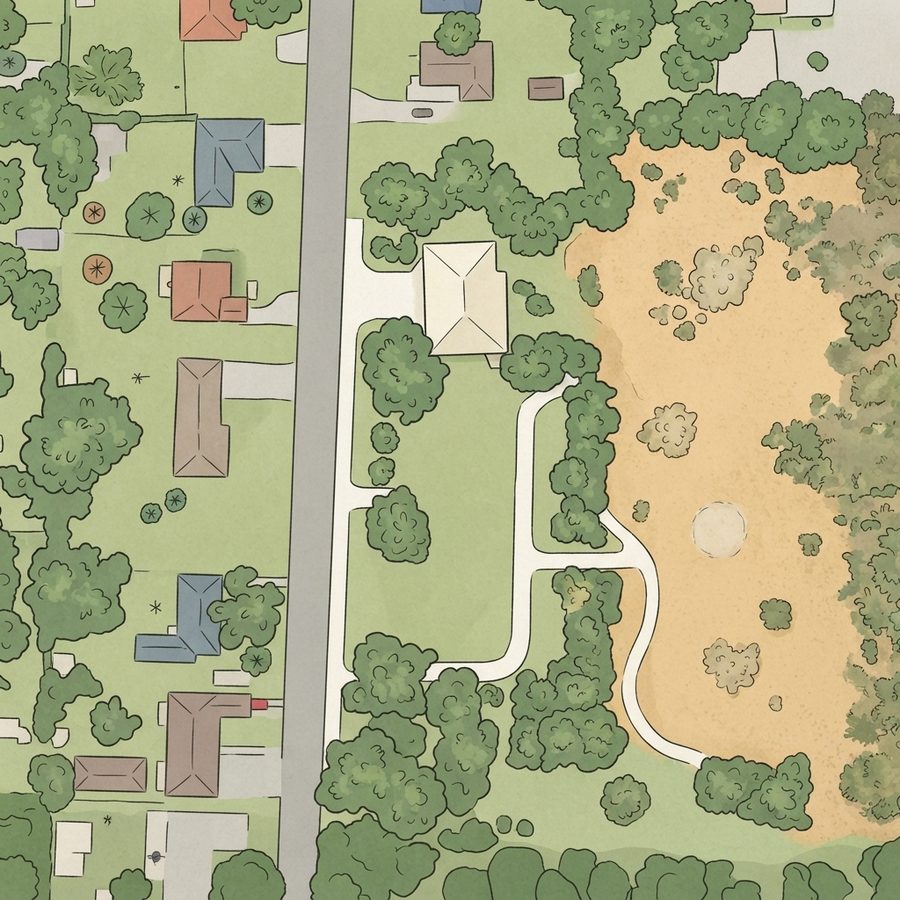 Illustrated map of Jupe Manor Neighborhood Park