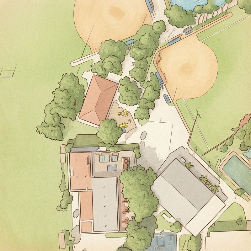 Illustrated map of K-Land Park
