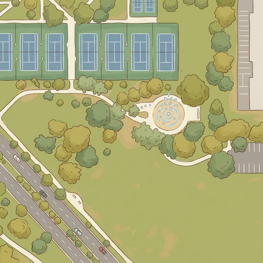 Illustrated map of Karmiel Children's Garden