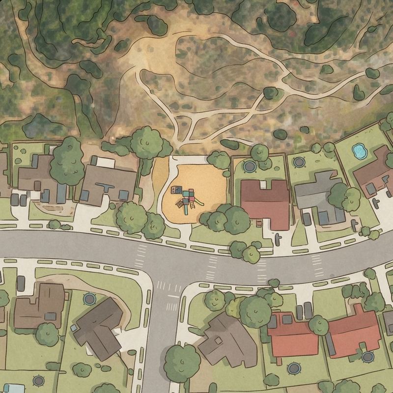 Illustrated map of Kearny Mesa Recreation Center