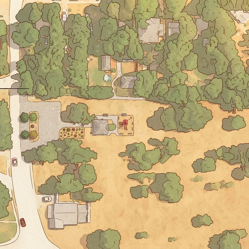 Illustrated map of Keeler Park