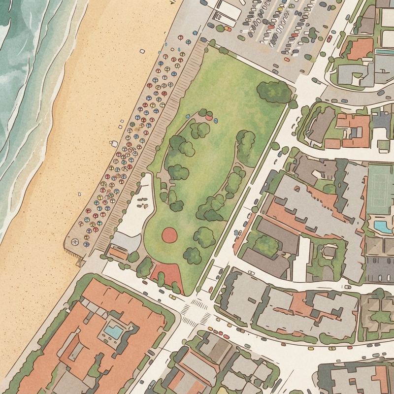 Illustrated map of Kellogg Park