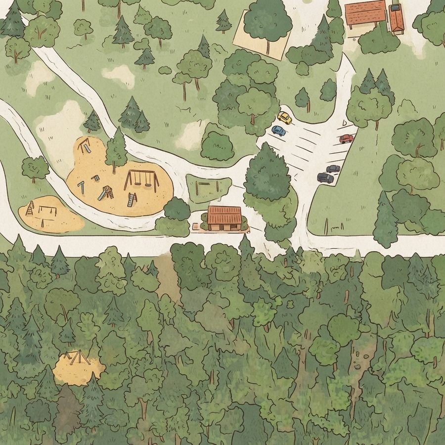 Illustrated map of Kelly Park - Rock Springs