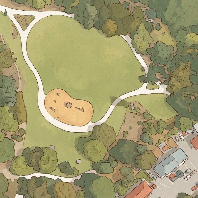 Illustrated map of Kelly Street Neighborhood Park