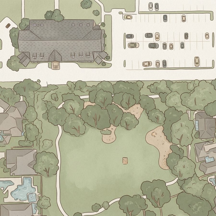Illustrated map of Kellywood playground