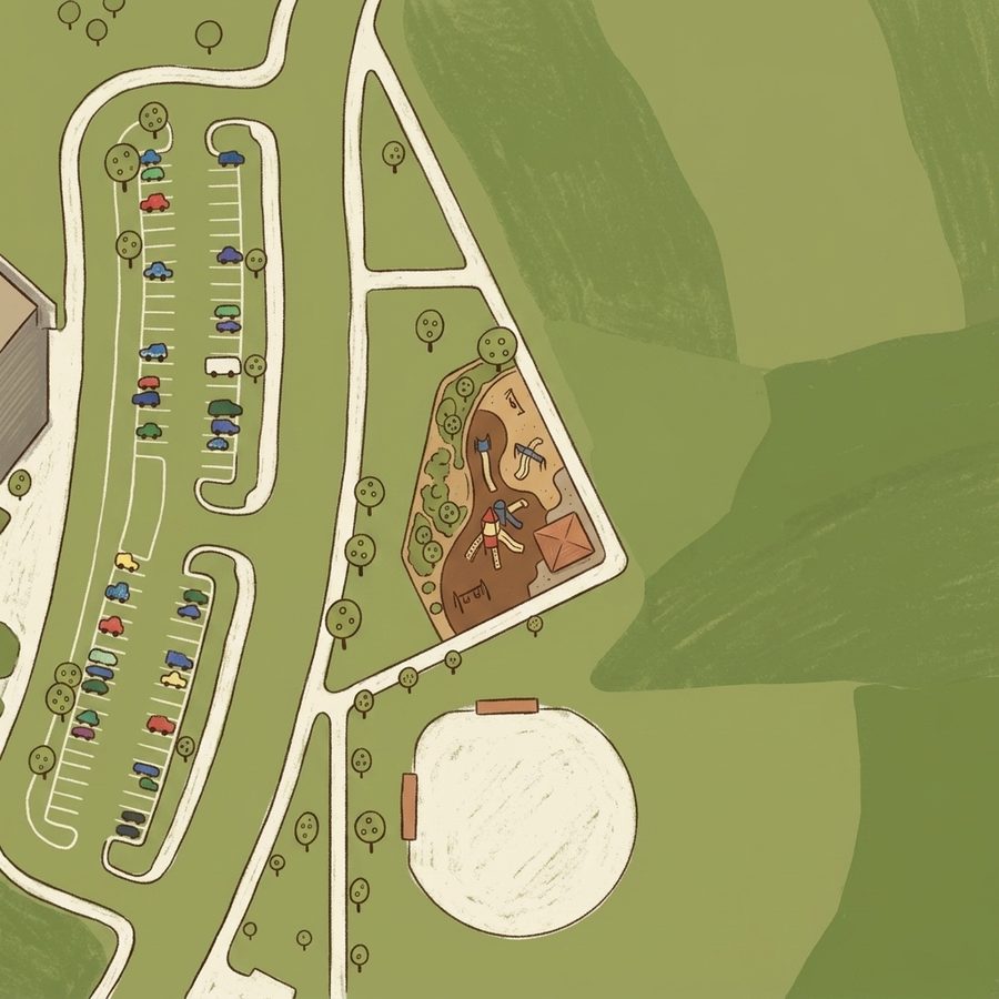 Illustrated map of Ken Caryl Ranch Community Park