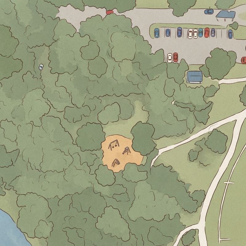 Illustrated map of Kendall Indian Hammocks Park