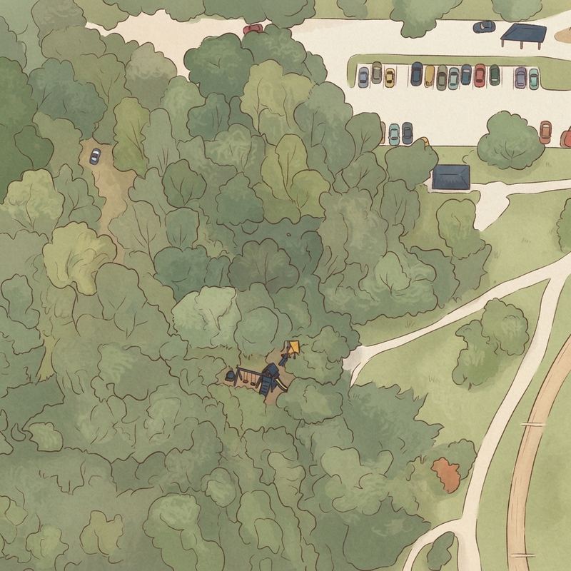 Illustrated map of Kendall Indian Hammocks Park Nature Trail