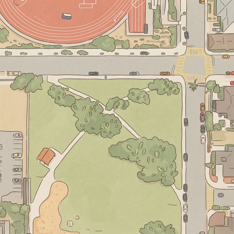 Illustrated map of Kennedy Park Playground