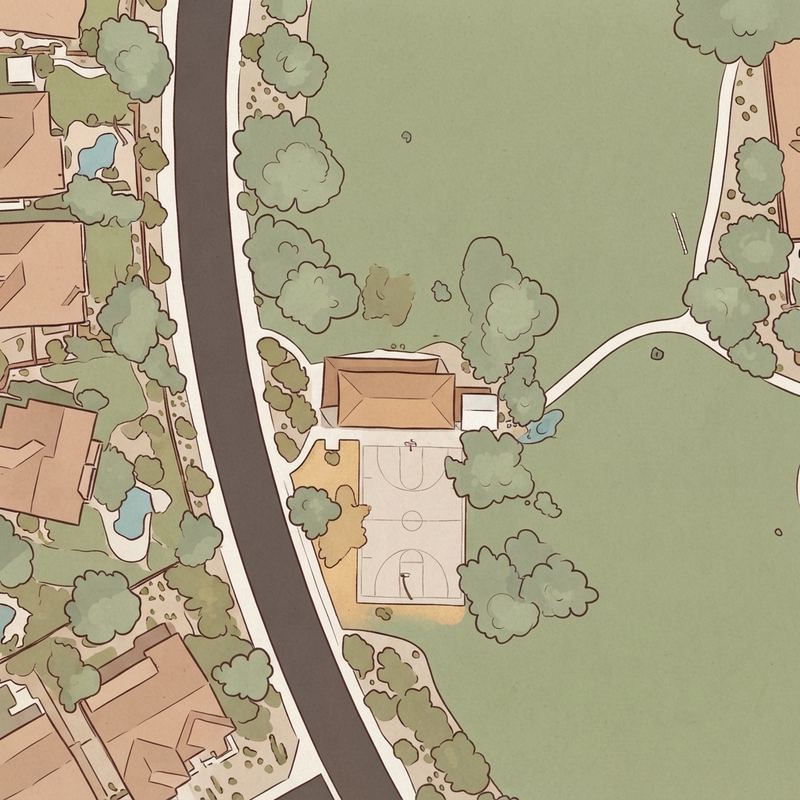 Illustrated map of Kensington Groves Park