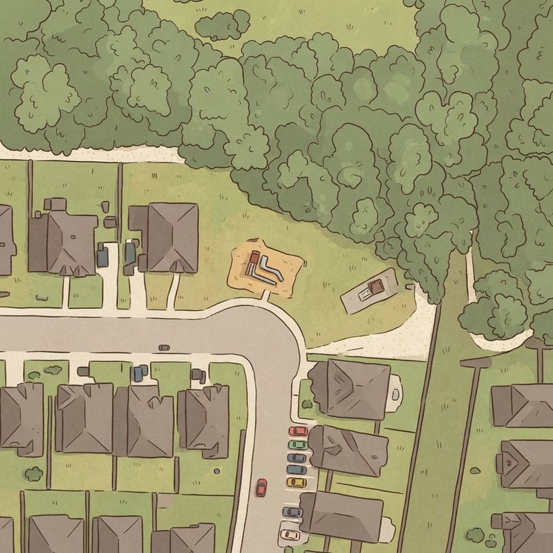 Illustrated map of Kensington Park North Phase 2 Playground