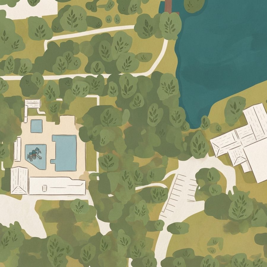 Illustrated map of Kidd Springs Park