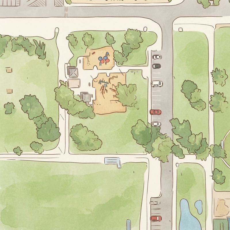 Illustrated map of Kids Park Mesa
