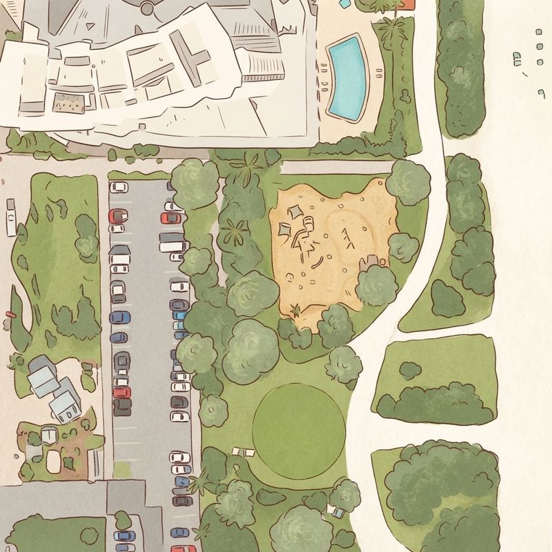 Illustrated map of Kids Playground at Allison Park