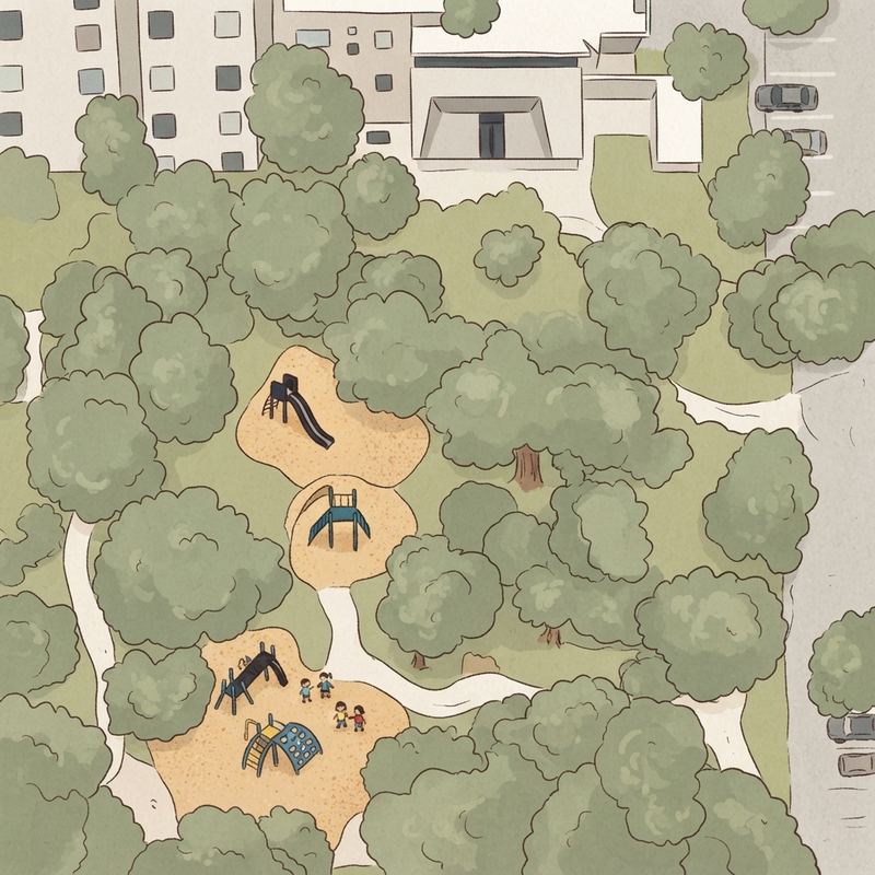 Illustrated map of Kids Playground at Zoo Atlanta