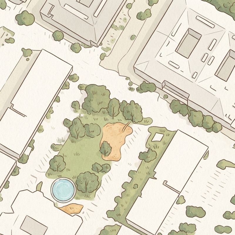 Illustrated map of Kids Playground