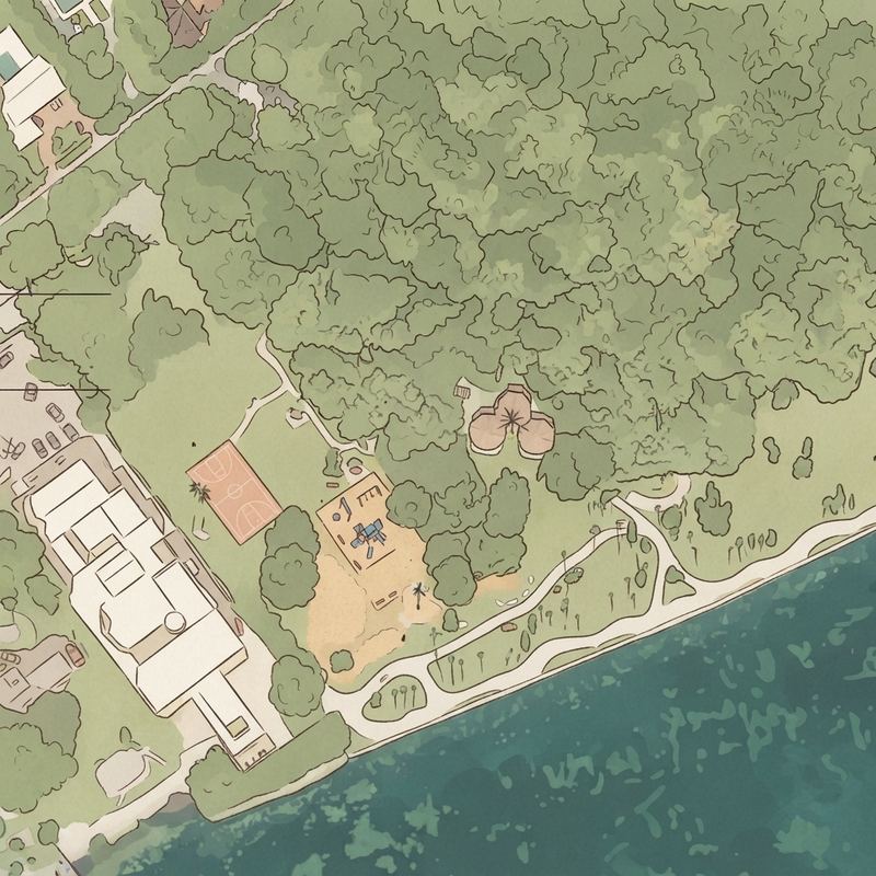 Illustrated map of Kids Playground