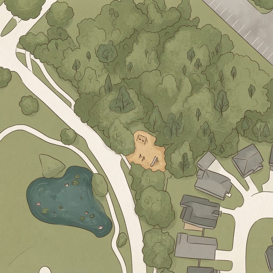 Illustrated map of Kids Playground