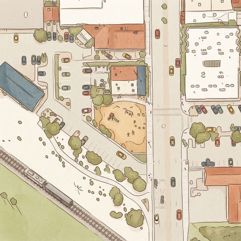 Illustrated map of Kids playplace
