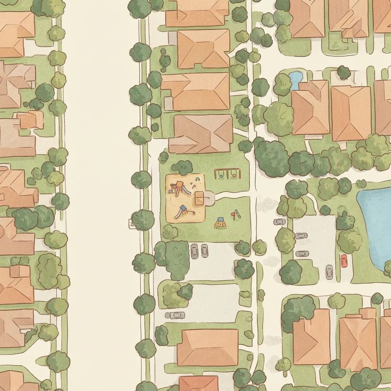 Illustrated map of King Lionel Park