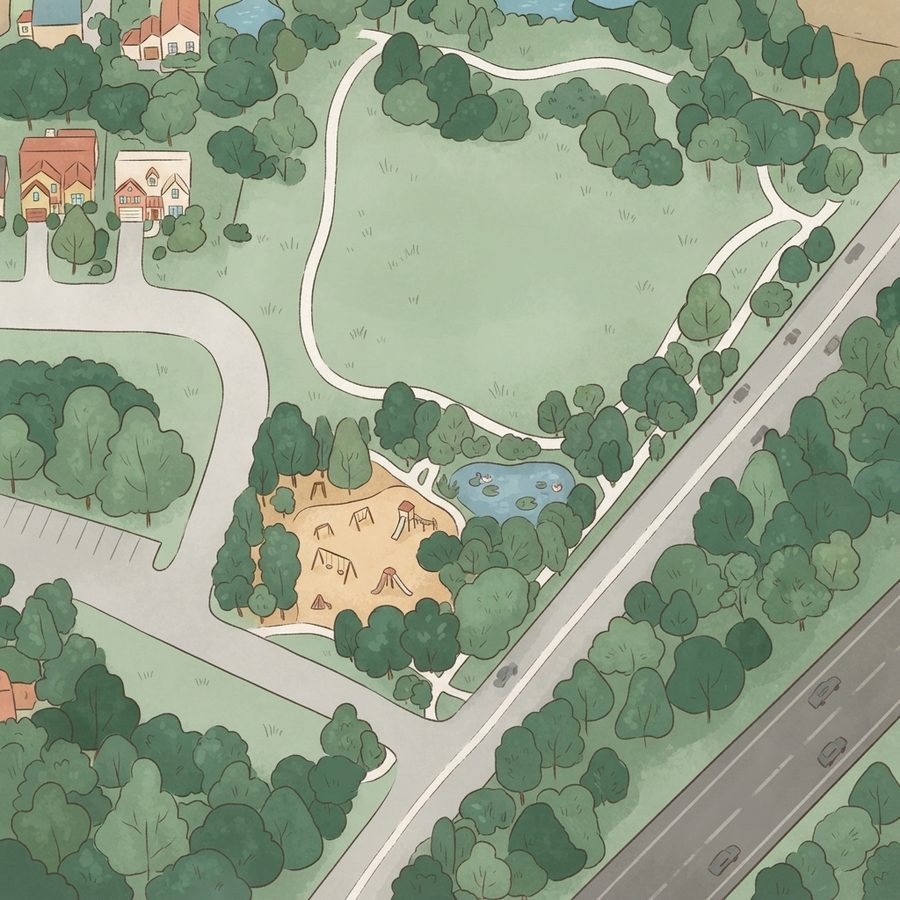 Illustrated map of King's Park