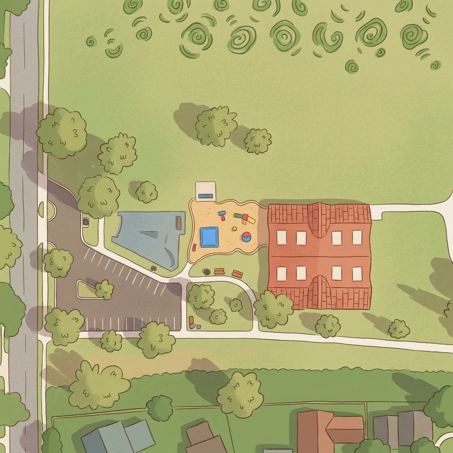 Illustrated map of Kings Mill Park