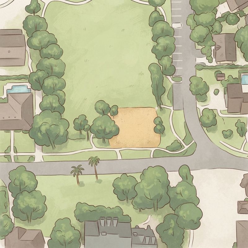 Illustrated map of Kings Row Park