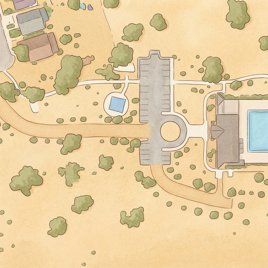 Illustrated map of Kingsborough Park
