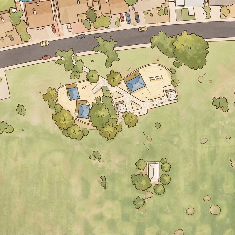 Illustrated map of Kingsbourough Park Playground
