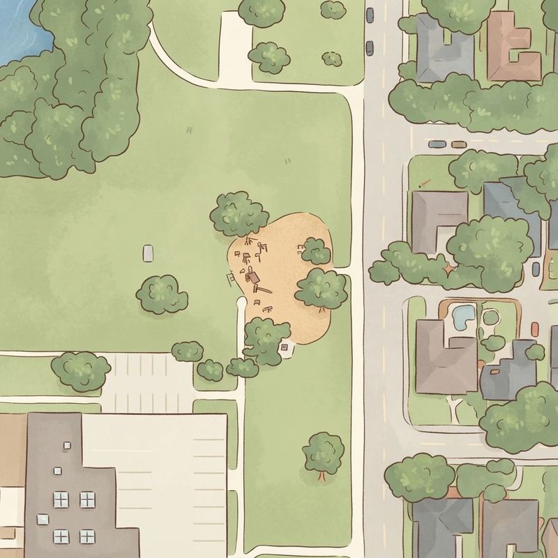Illustrated map of Kiowa Park