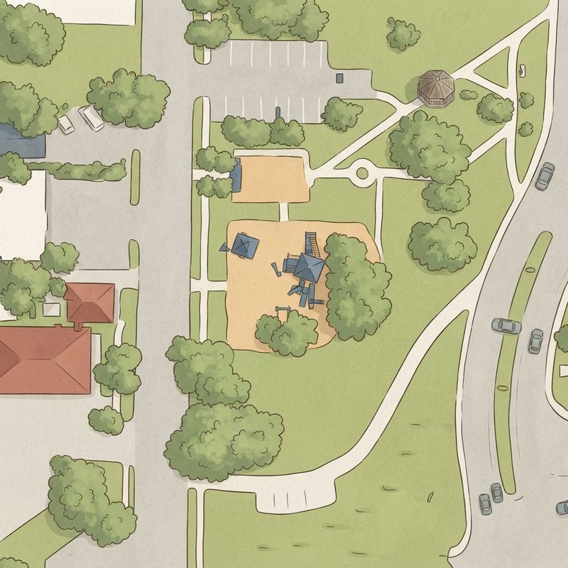 Illustrated map of Kirby Park