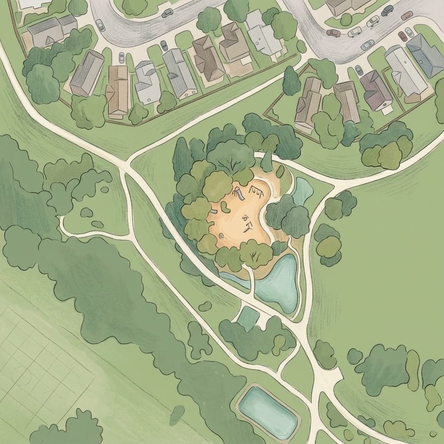 Illustrated map of Kistler Park