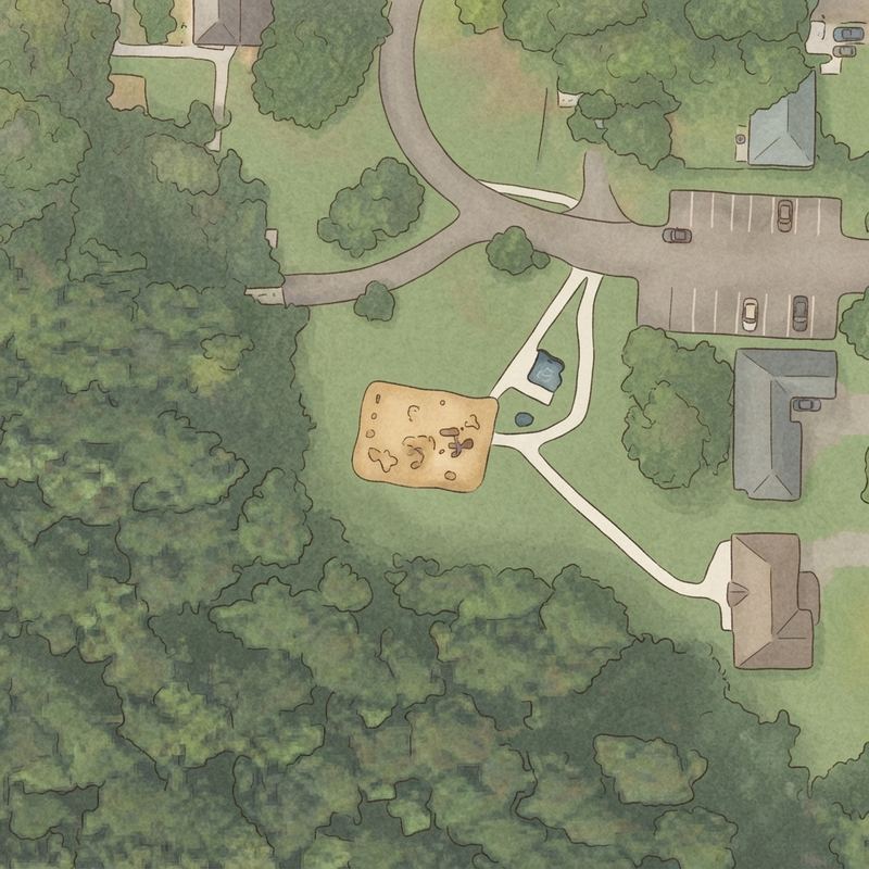 Illustrated map of Kittridge Park Playground