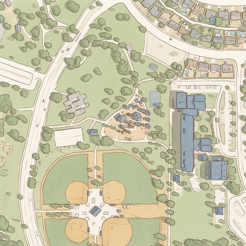 Illustrated map of Kiwanis Playground